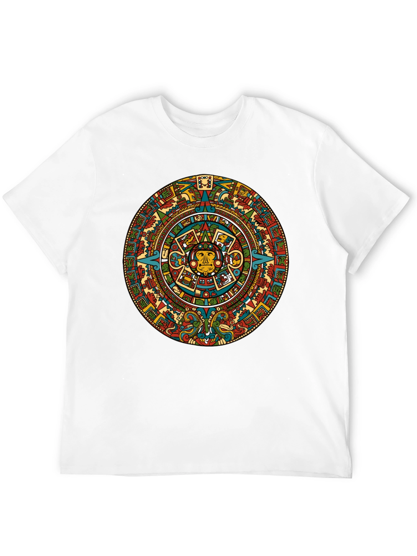 Aztec Calendar Graphic Print T-Shirt