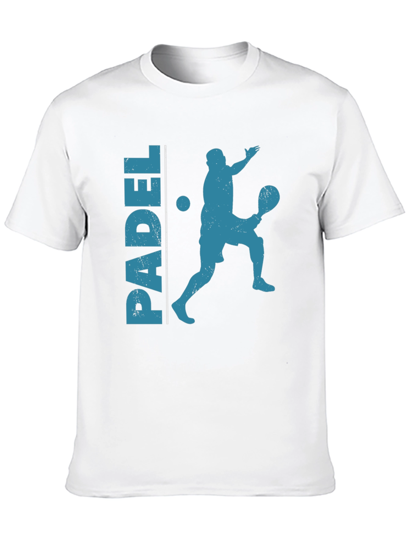 Padel Player Graphic Tee - Black Cotton Shirt