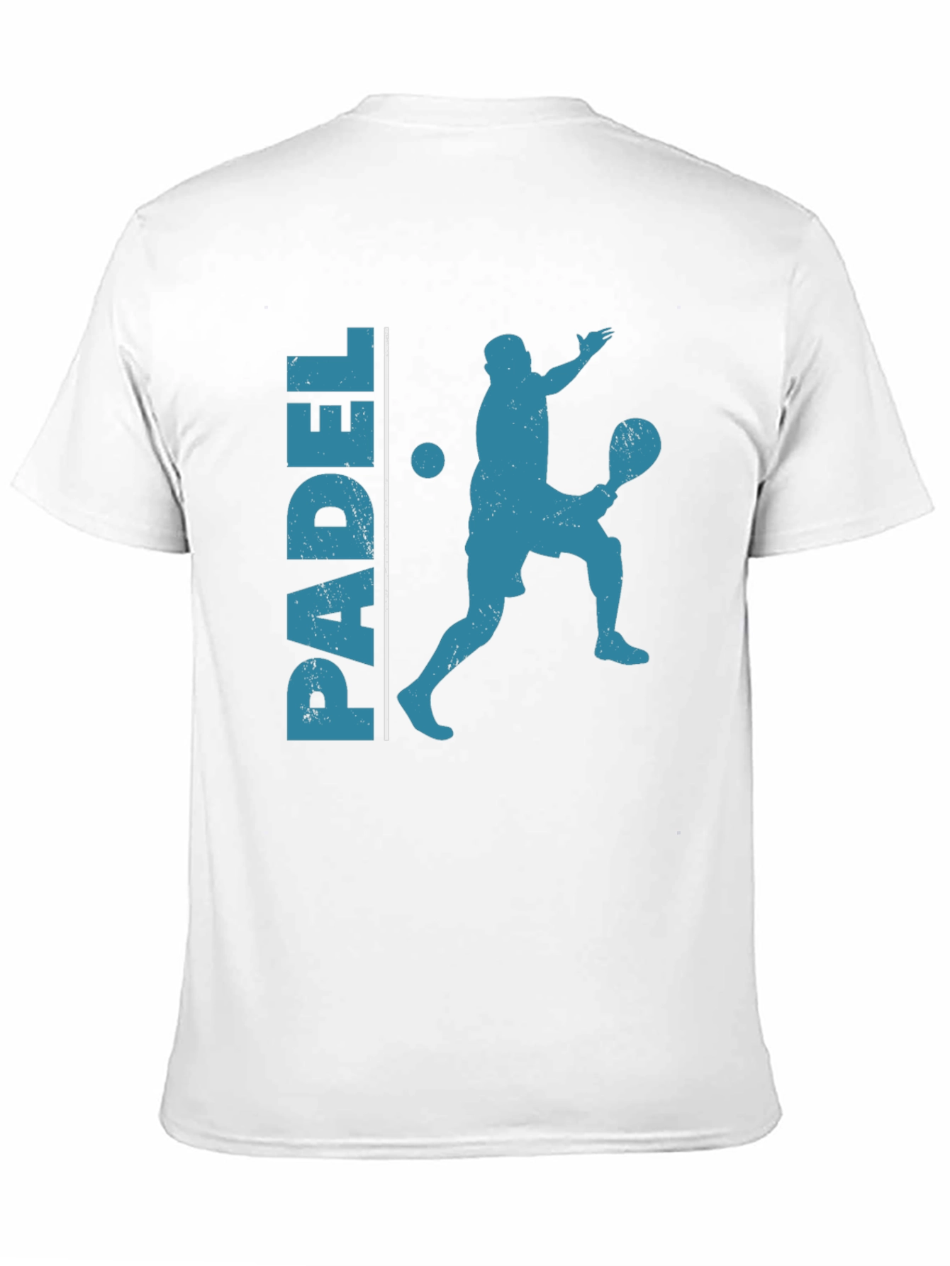 Padel Player Graphic Tee - Black Cotton Shirt