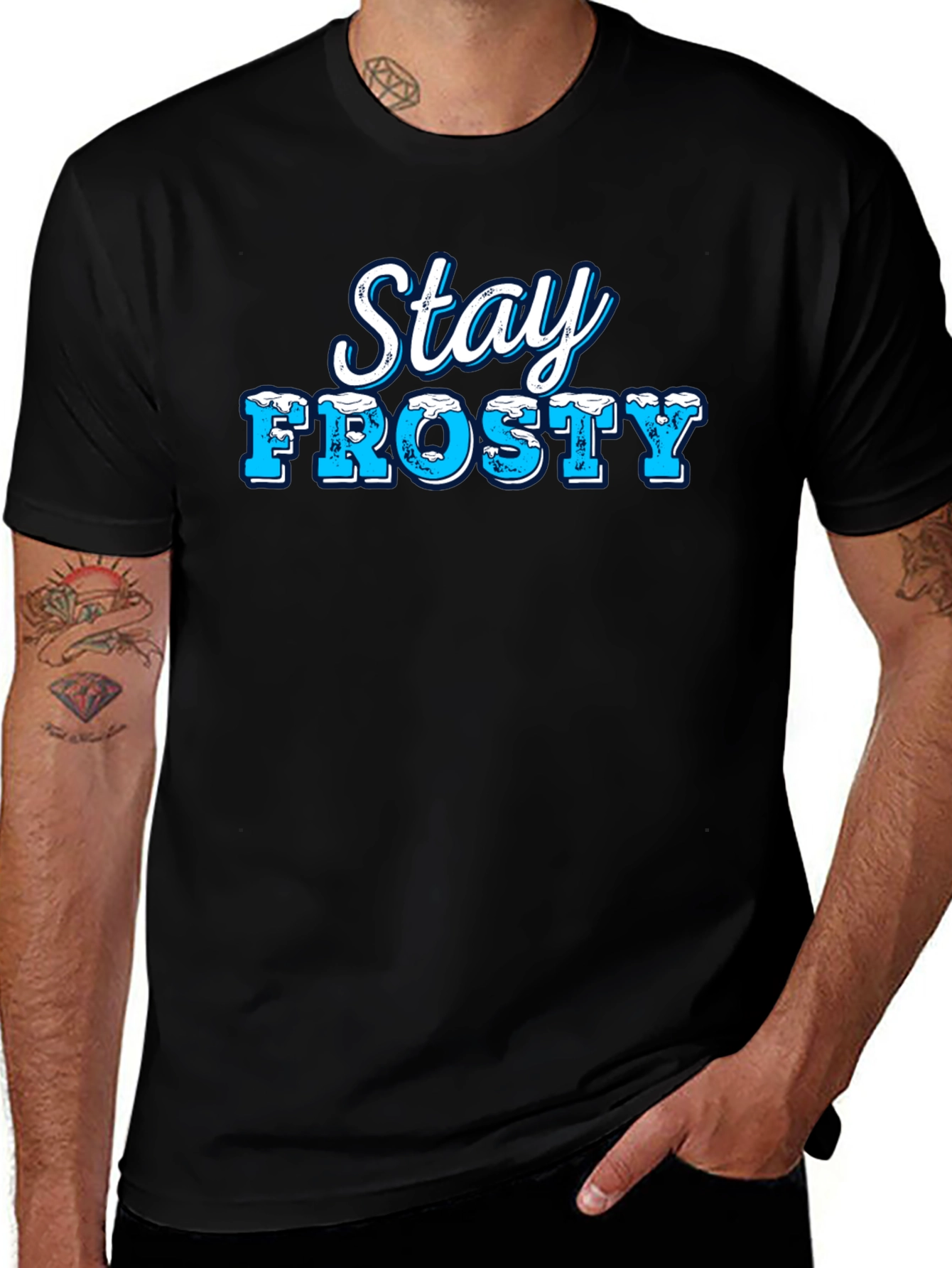 Stay Frosty Black Graphic Tee