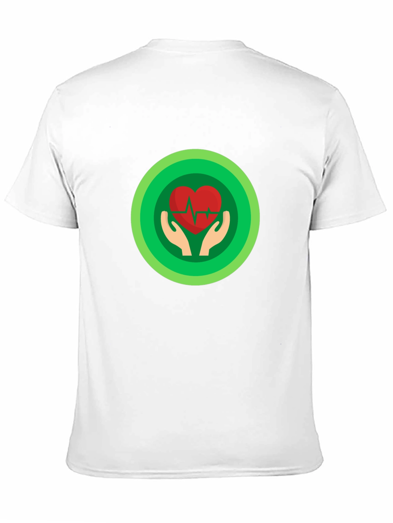 Heartbeat Hand Graphic Tee - Black Cotton T-Shirt