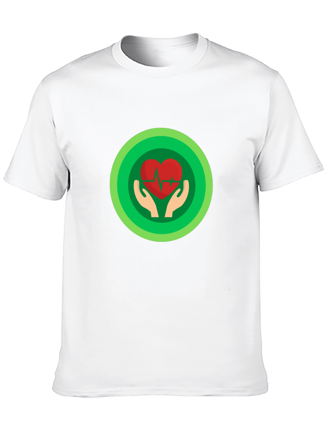 Heartbeat Hand Graphic Tee - Black Cotton T-Shirt