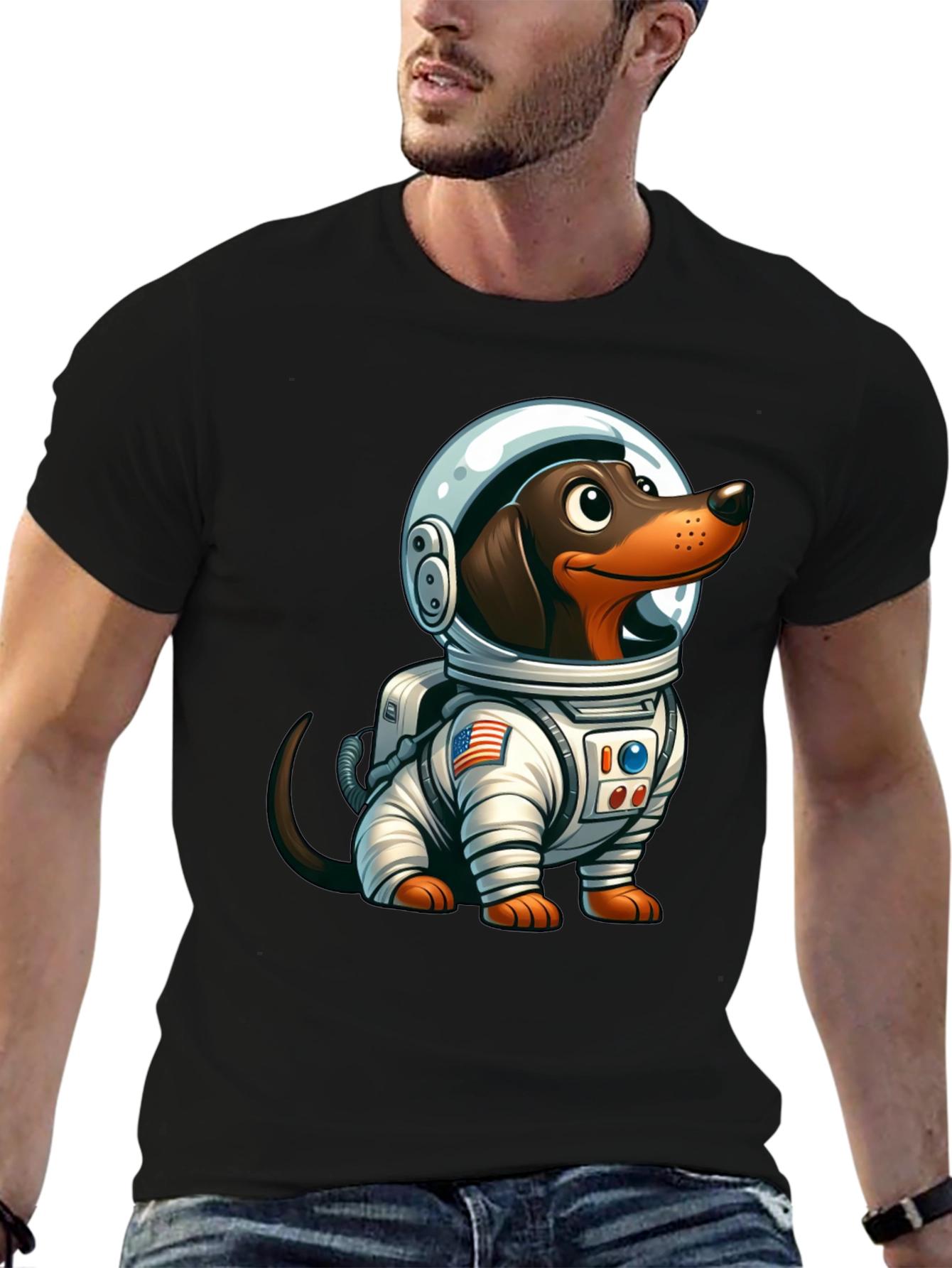 Dachshund Astronaut T-Shirt - Space Dog Tee