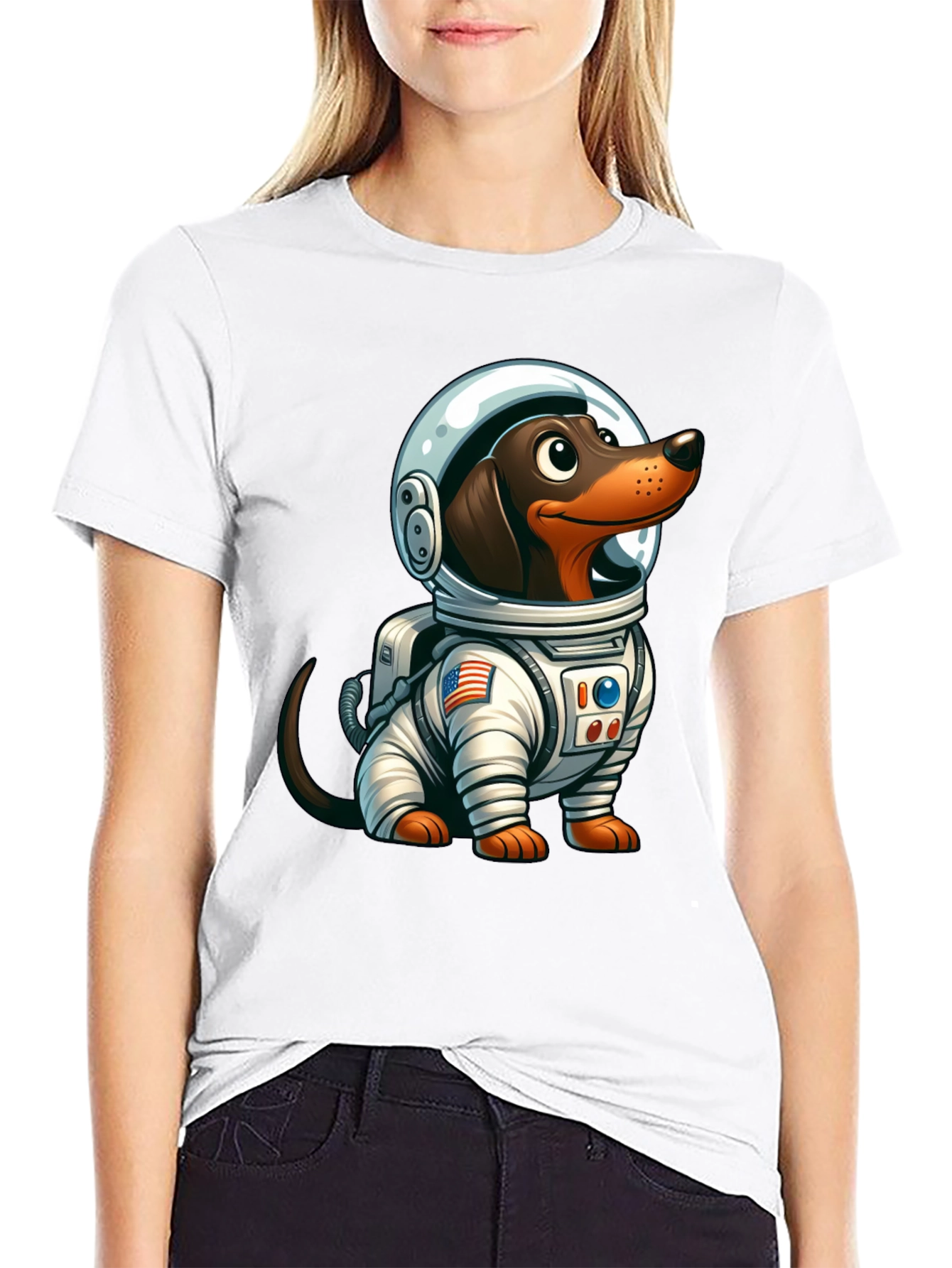 Dachshund Astronaut T-Shirt - Space Dog Tee