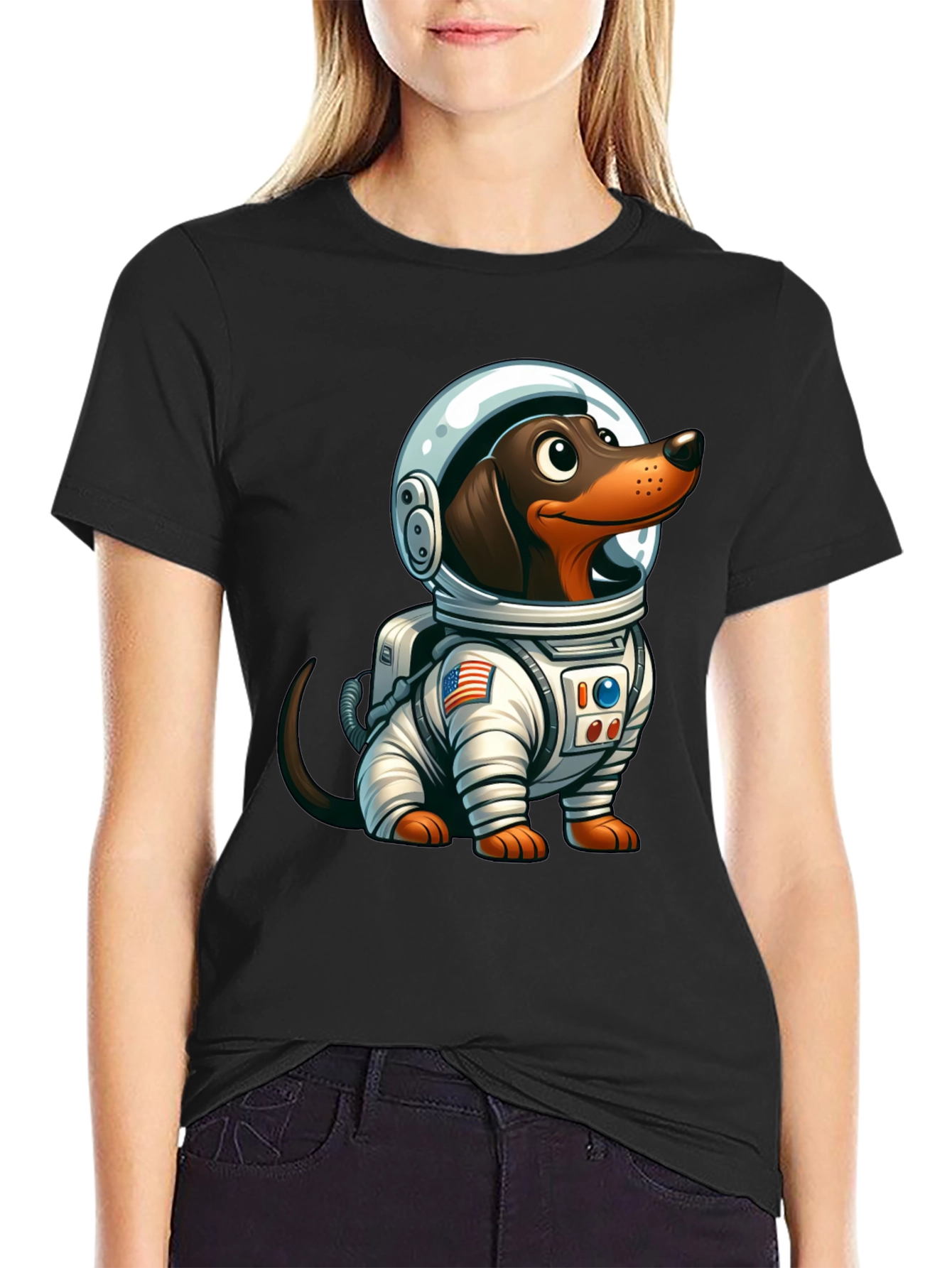 Dachshund Astronaut T-Shirt - Space Dog Tee