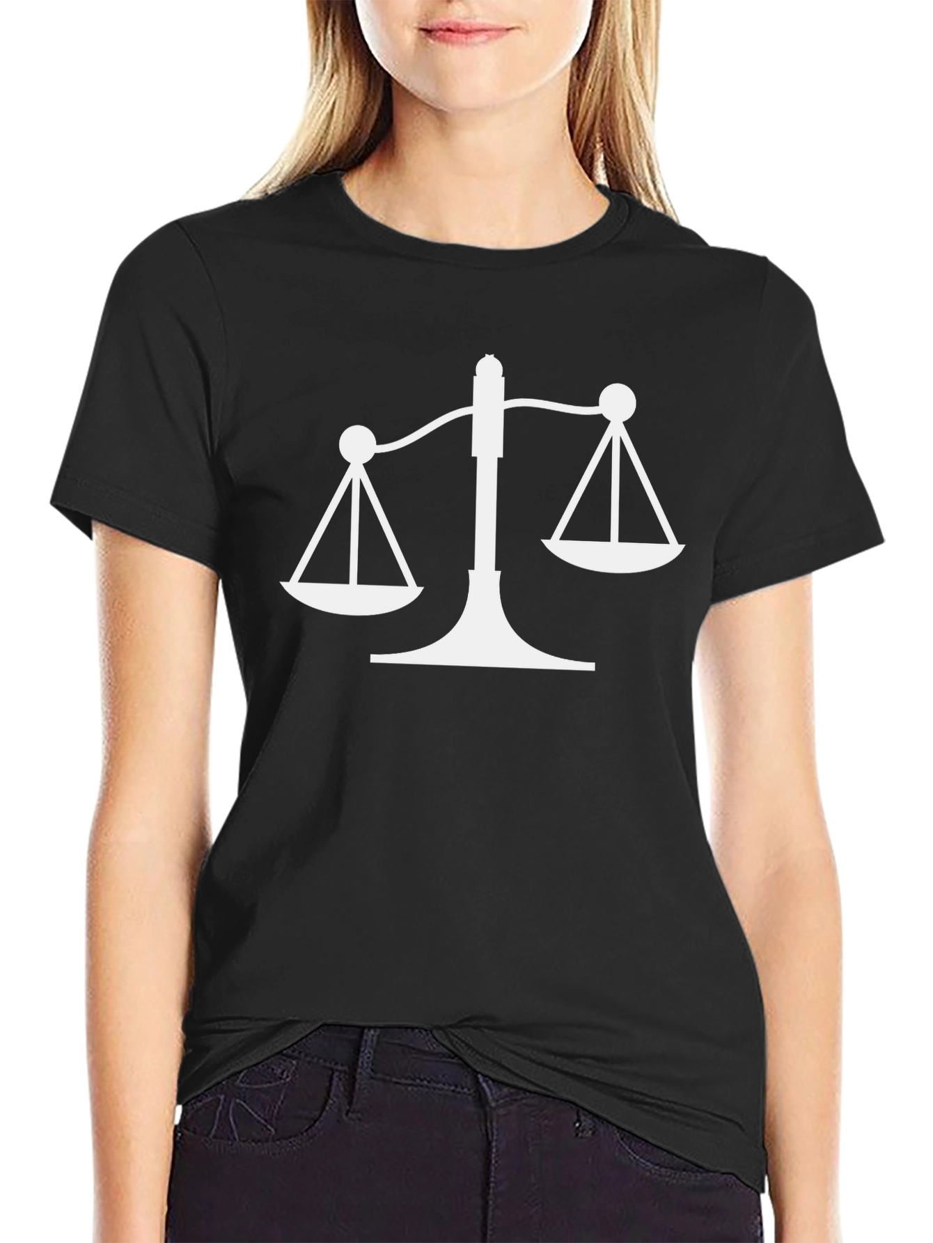 Scales of Justice Graphic Tee - Black