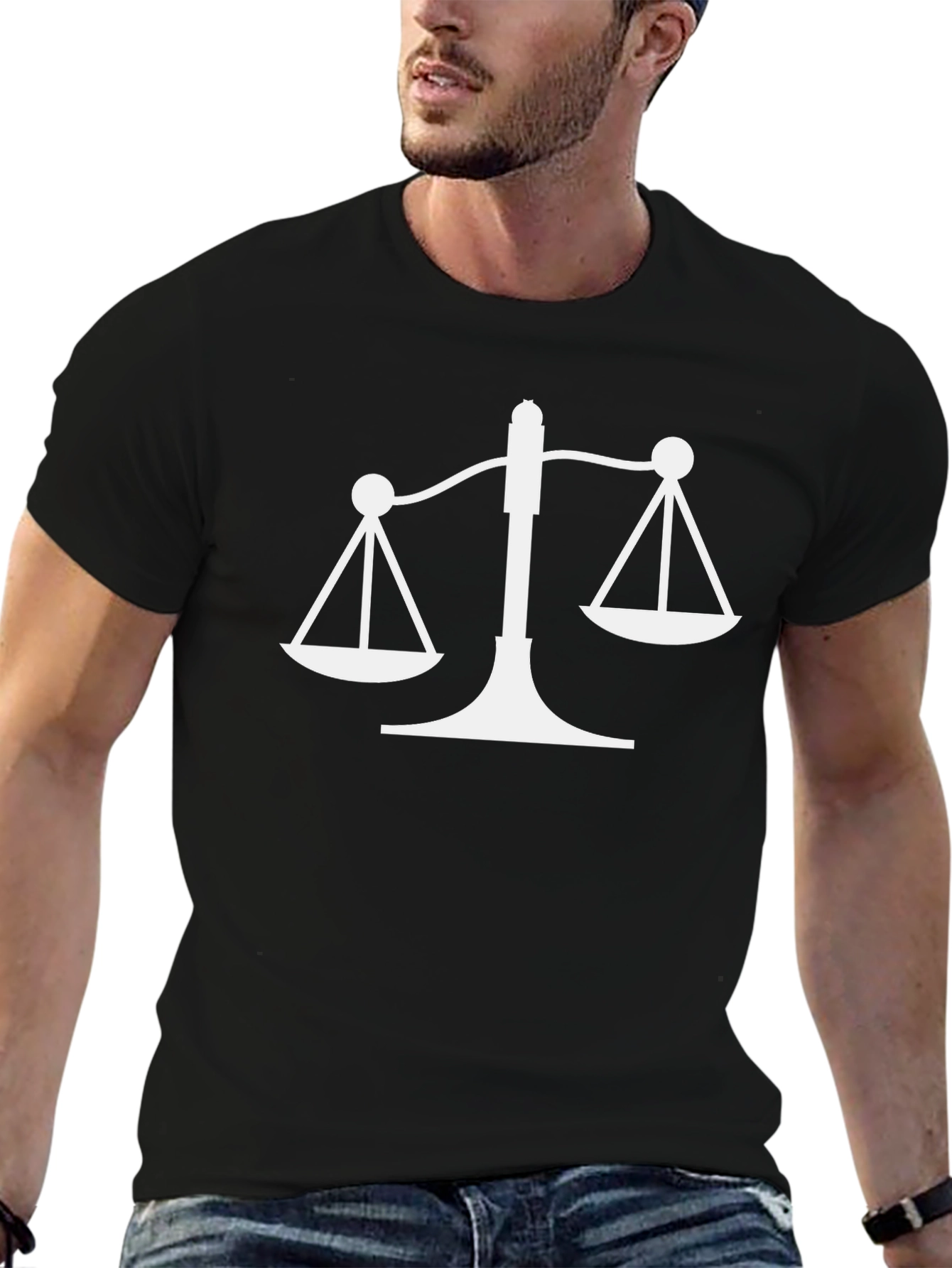 Scales of Justice Graphic Tee - Black