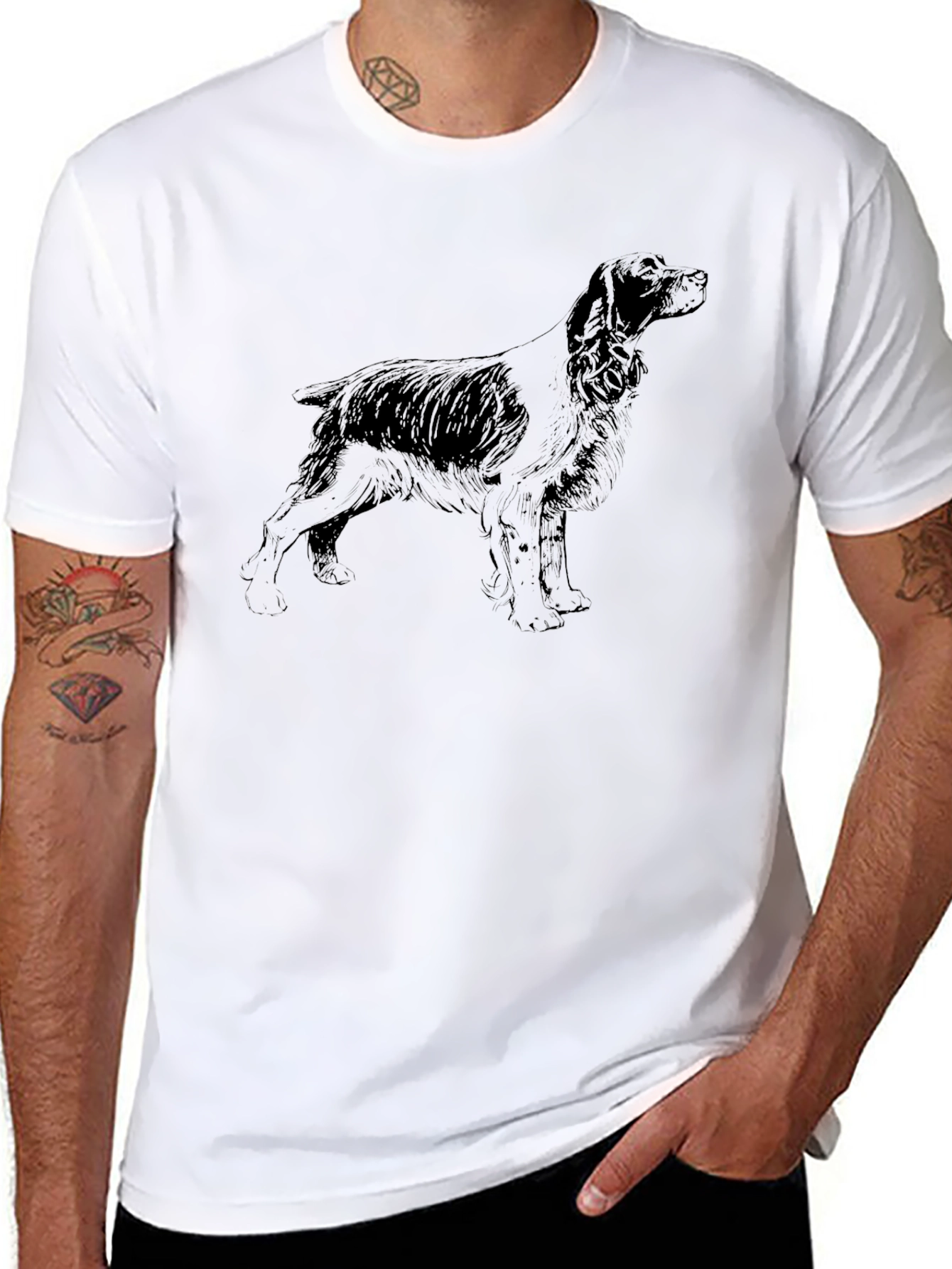 Dog Breed Graphic Tee - Black
