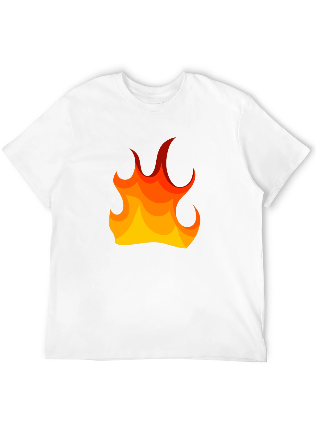 Fiery Flame Graphic Tee - Mens Black T-Shirt