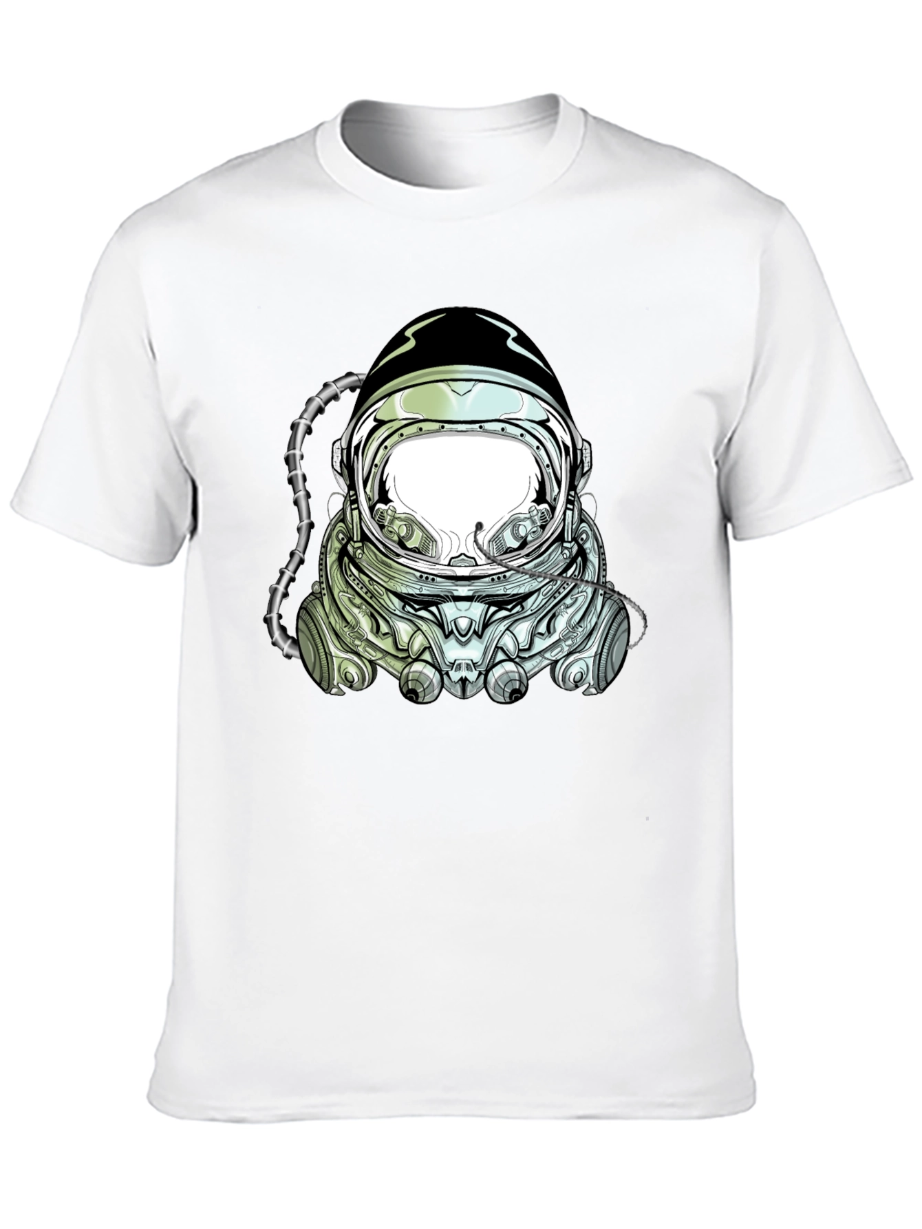 Astronaut Helmet Graphic T-Shirt - Black