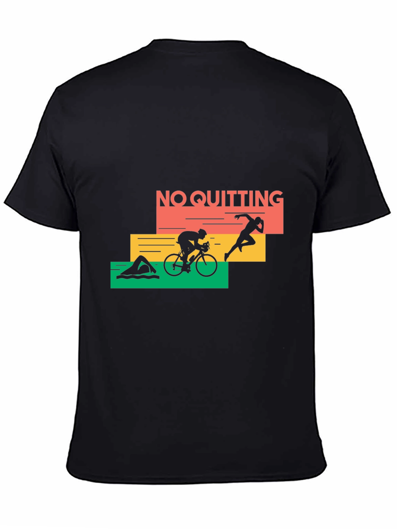 No Quitting Triathlon T-Shirt - Black