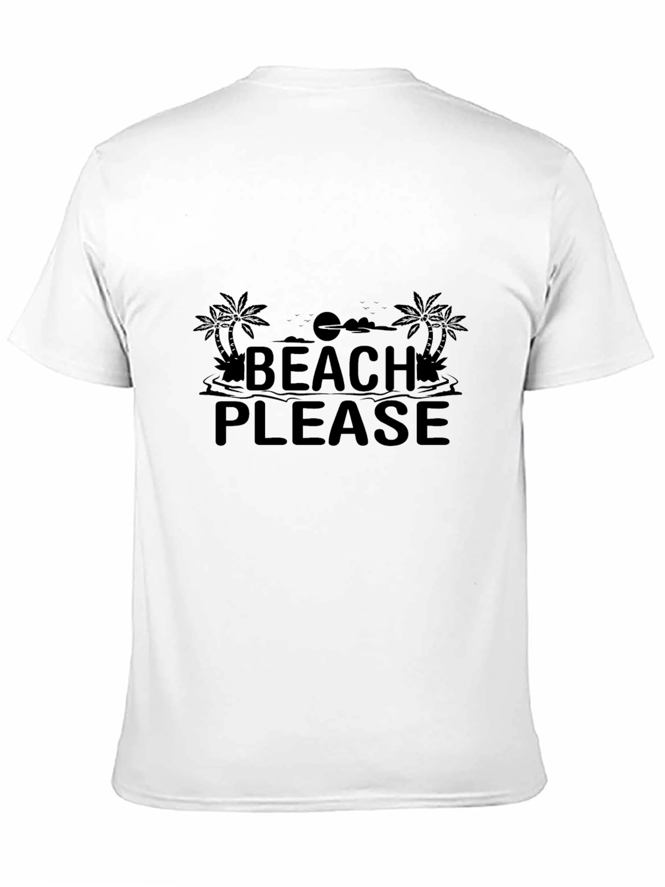 Beach Please Graphic Tee - Black Unisex T-Shirt