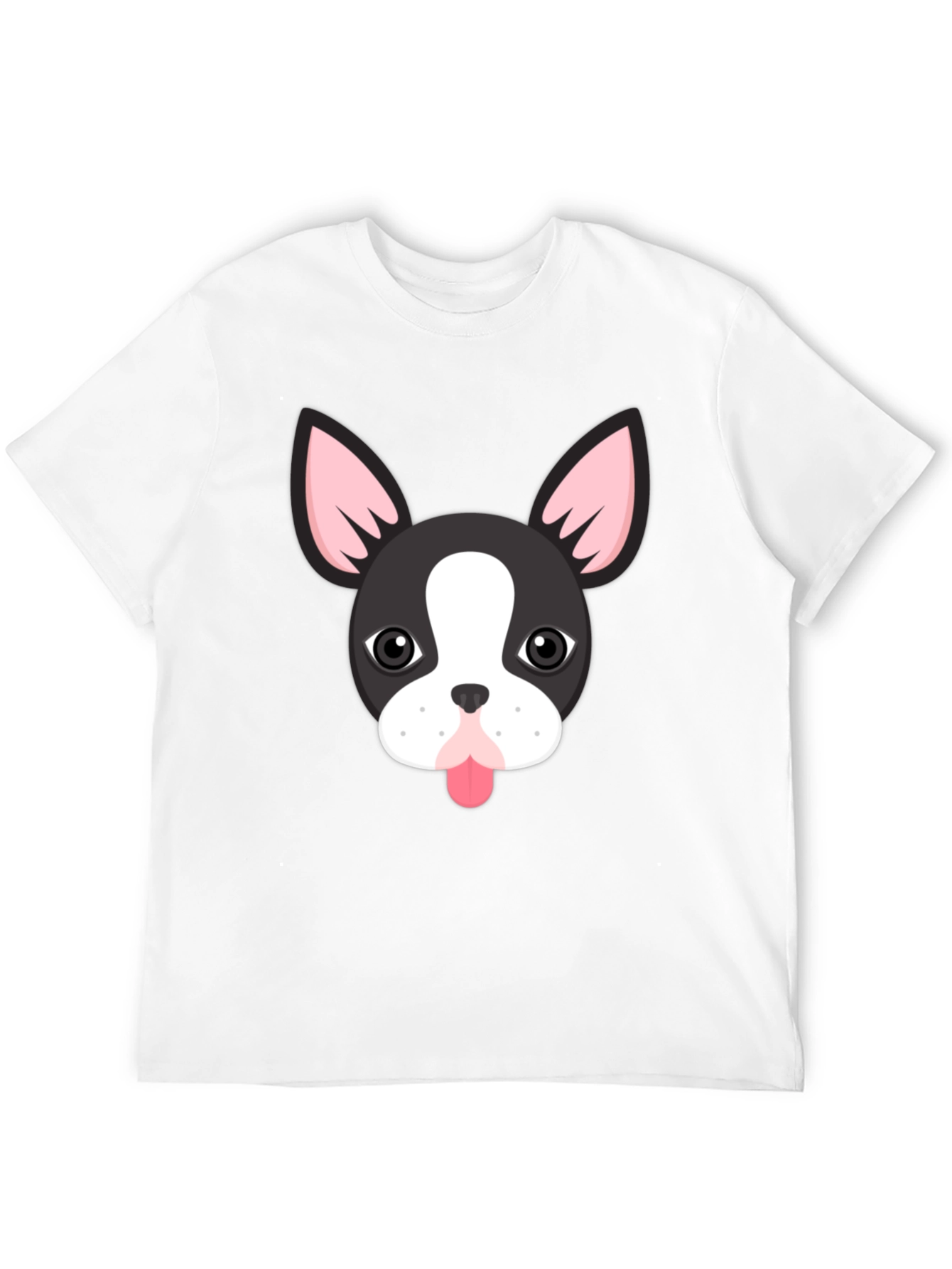 Black T-Shirt with Cute Dog Design