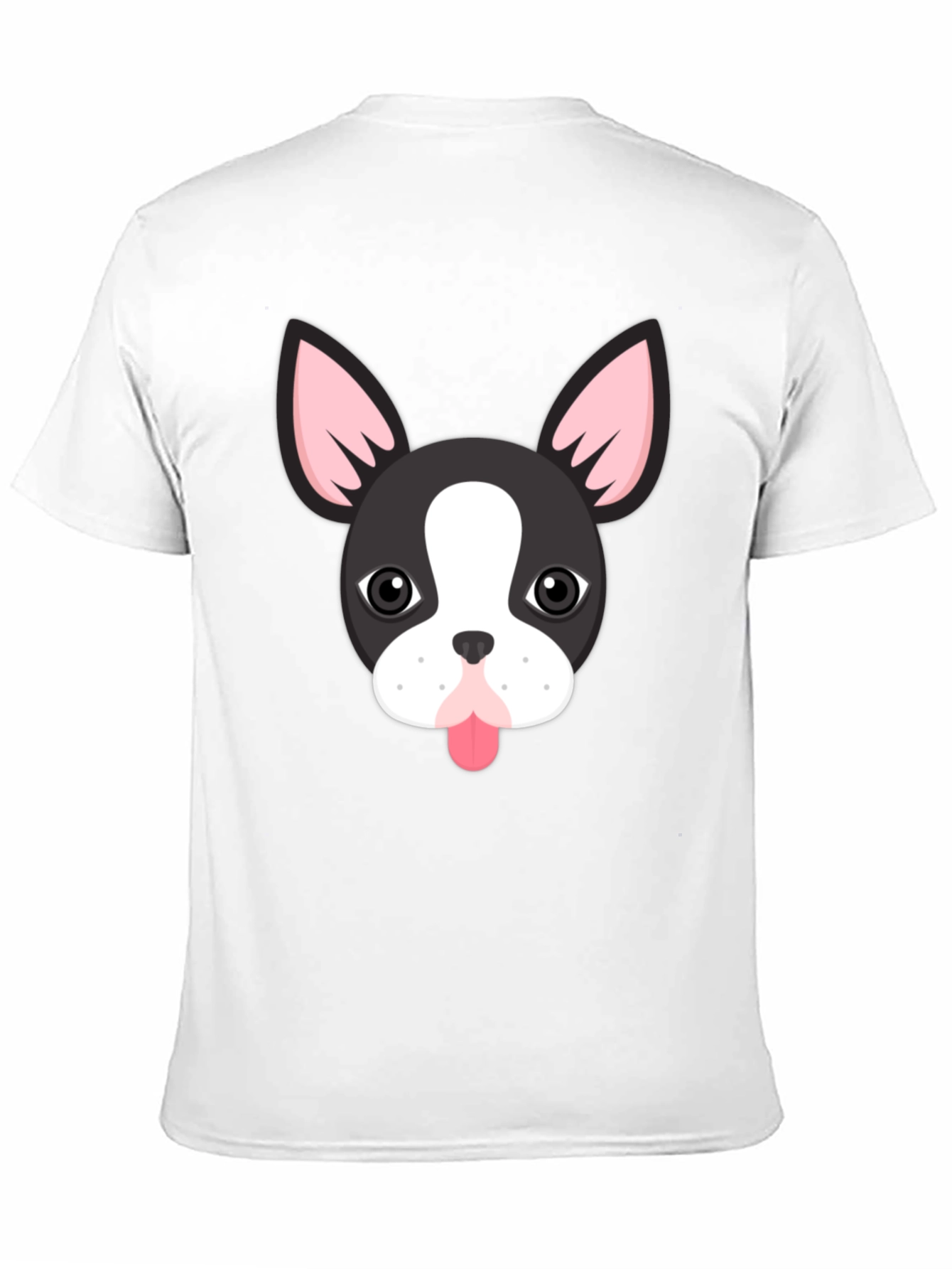 Black T-Shirt with Cute Dog Design