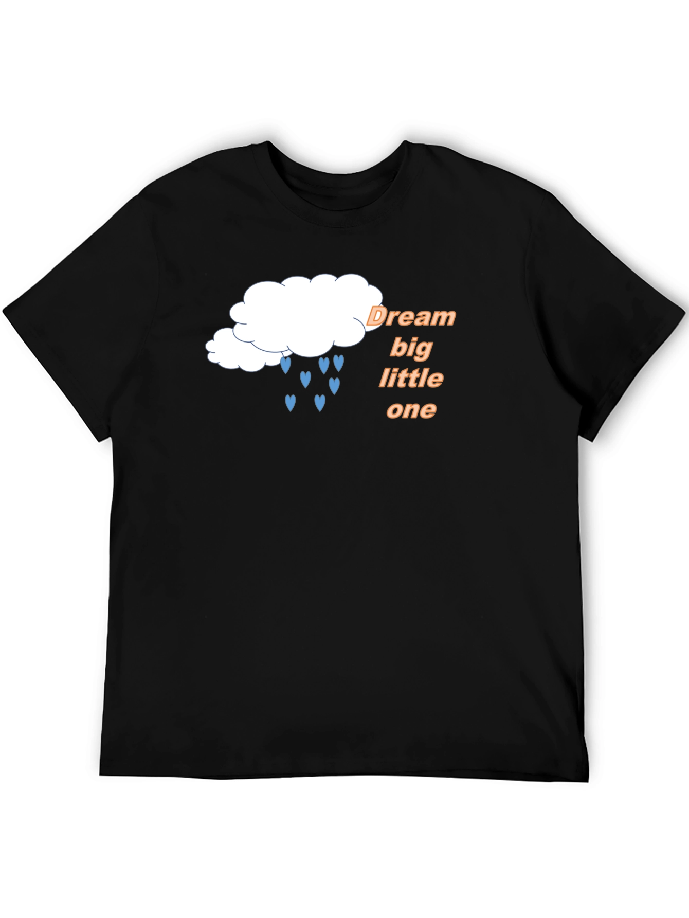 Dream Big Little One Black Graphic T-Shirt