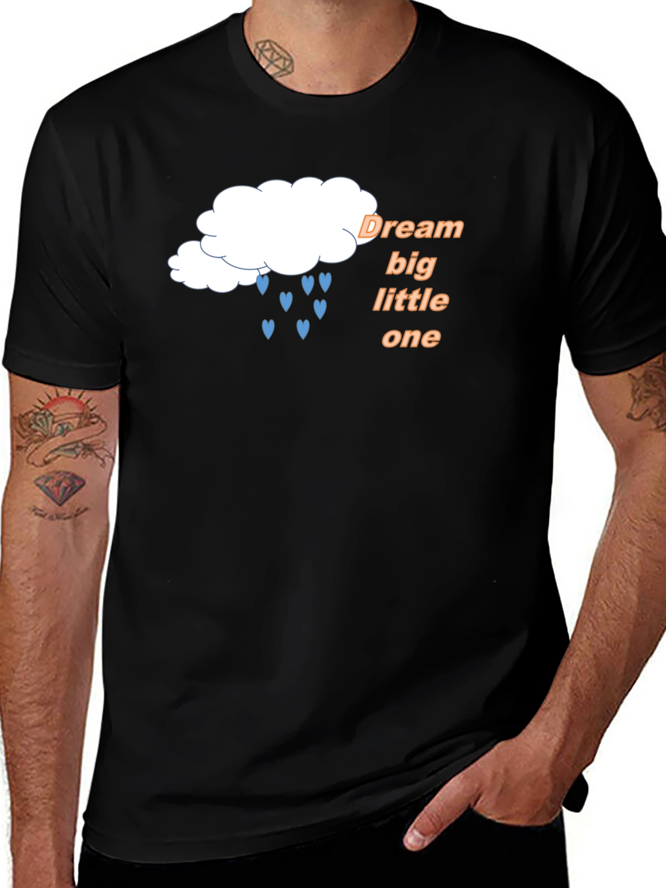Dream Big Little One Black Graphic T-Shirt
