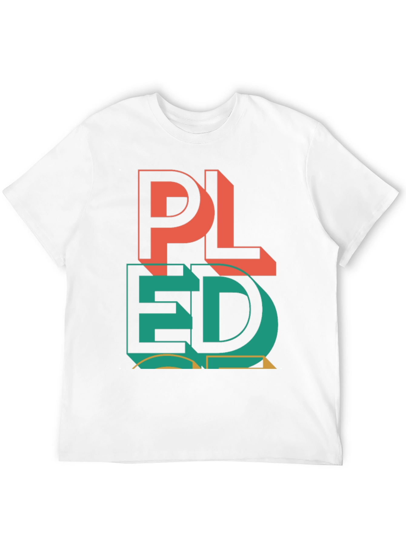 PLEDGE Graphic Print Black T-Shirt