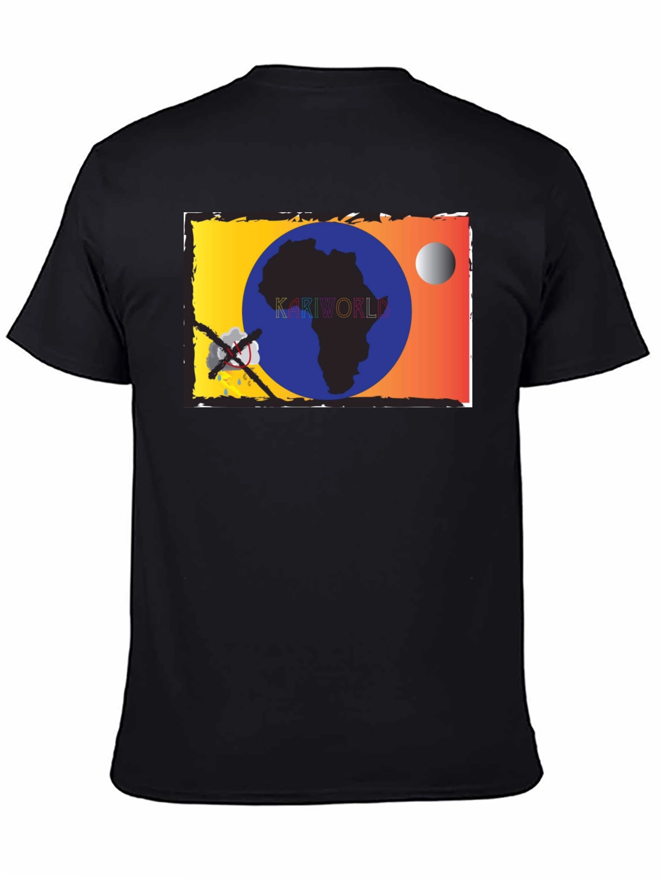 Kariworld T-Shirt - Black Cotton Graphic Tee