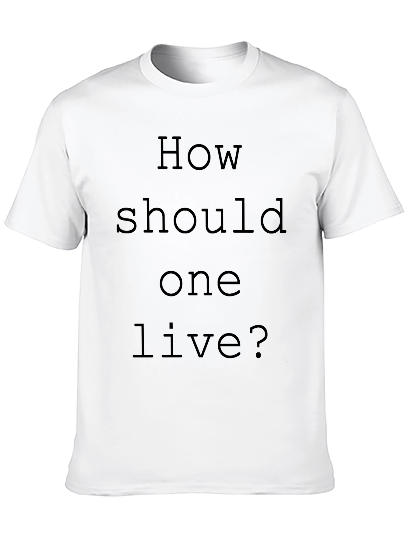 Philosophical Statement T-Shirt - How Should One Live?