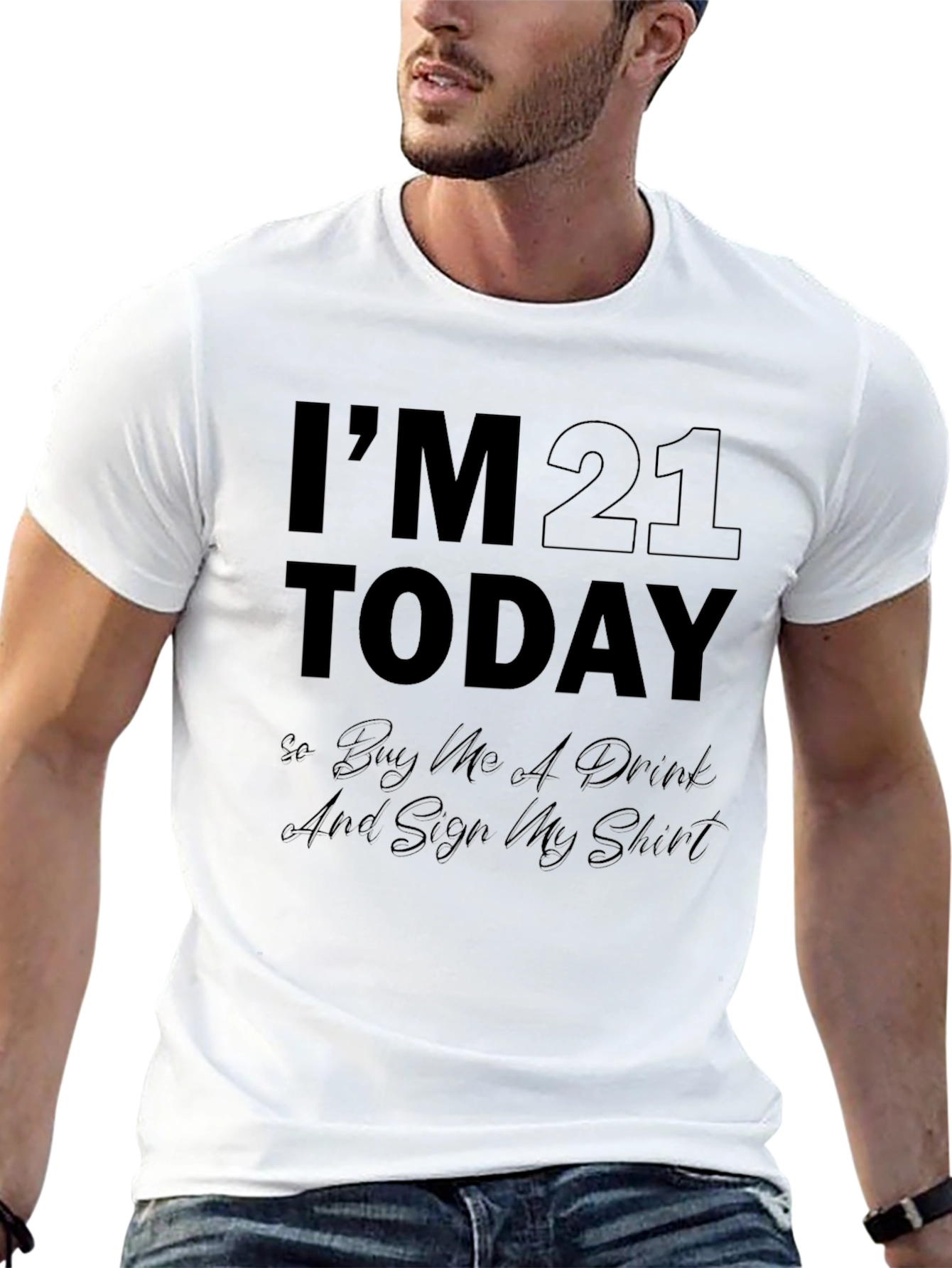 Im 21 Today Black Graphic T-Shirt