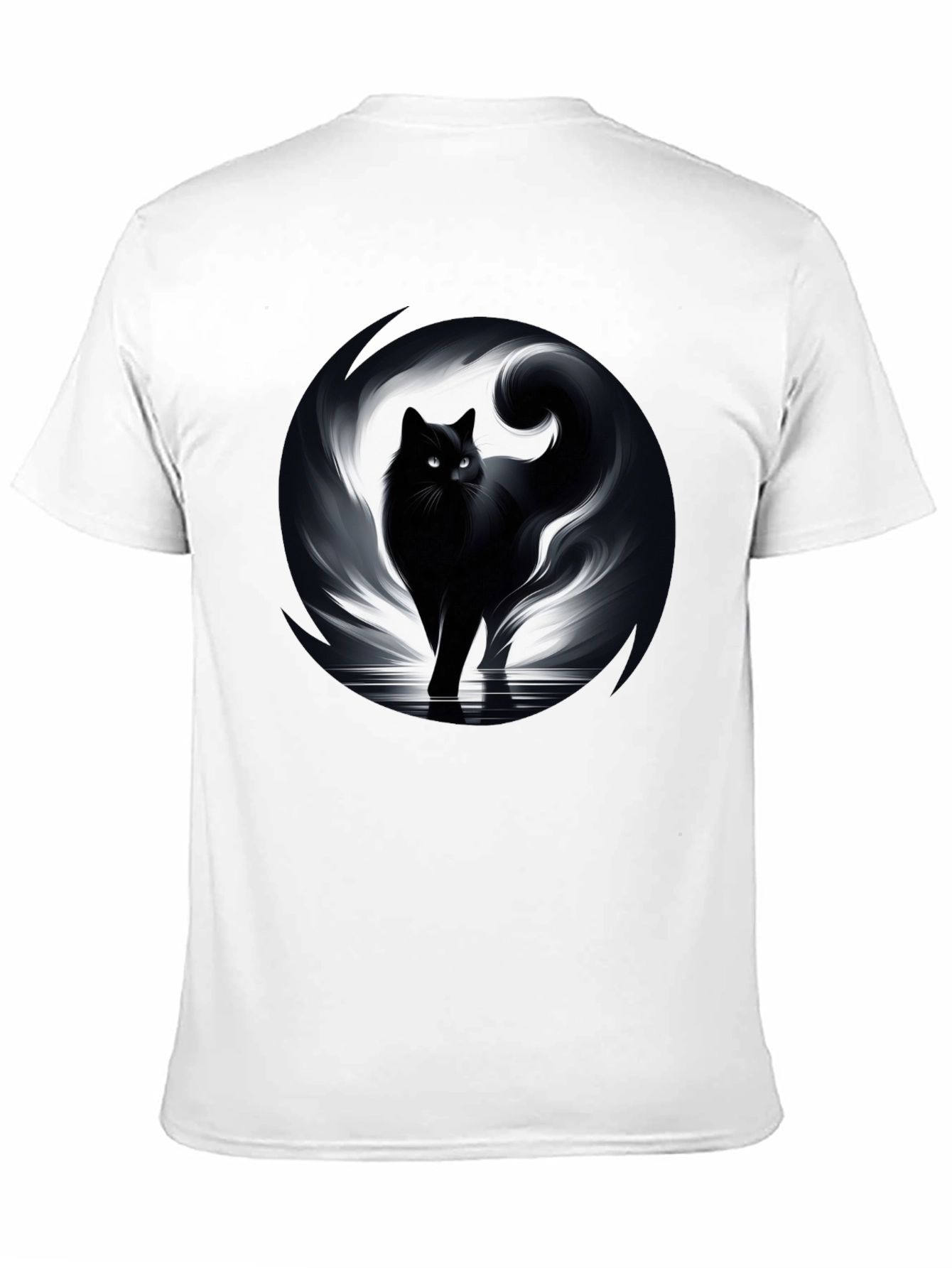 Mystic Cat Graphic Tee - Black