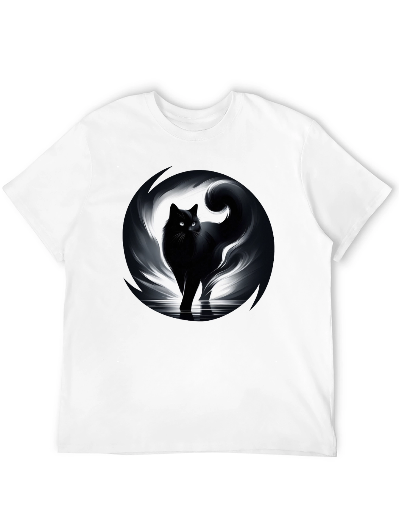 Mystic Cat Graphic Tee - Black