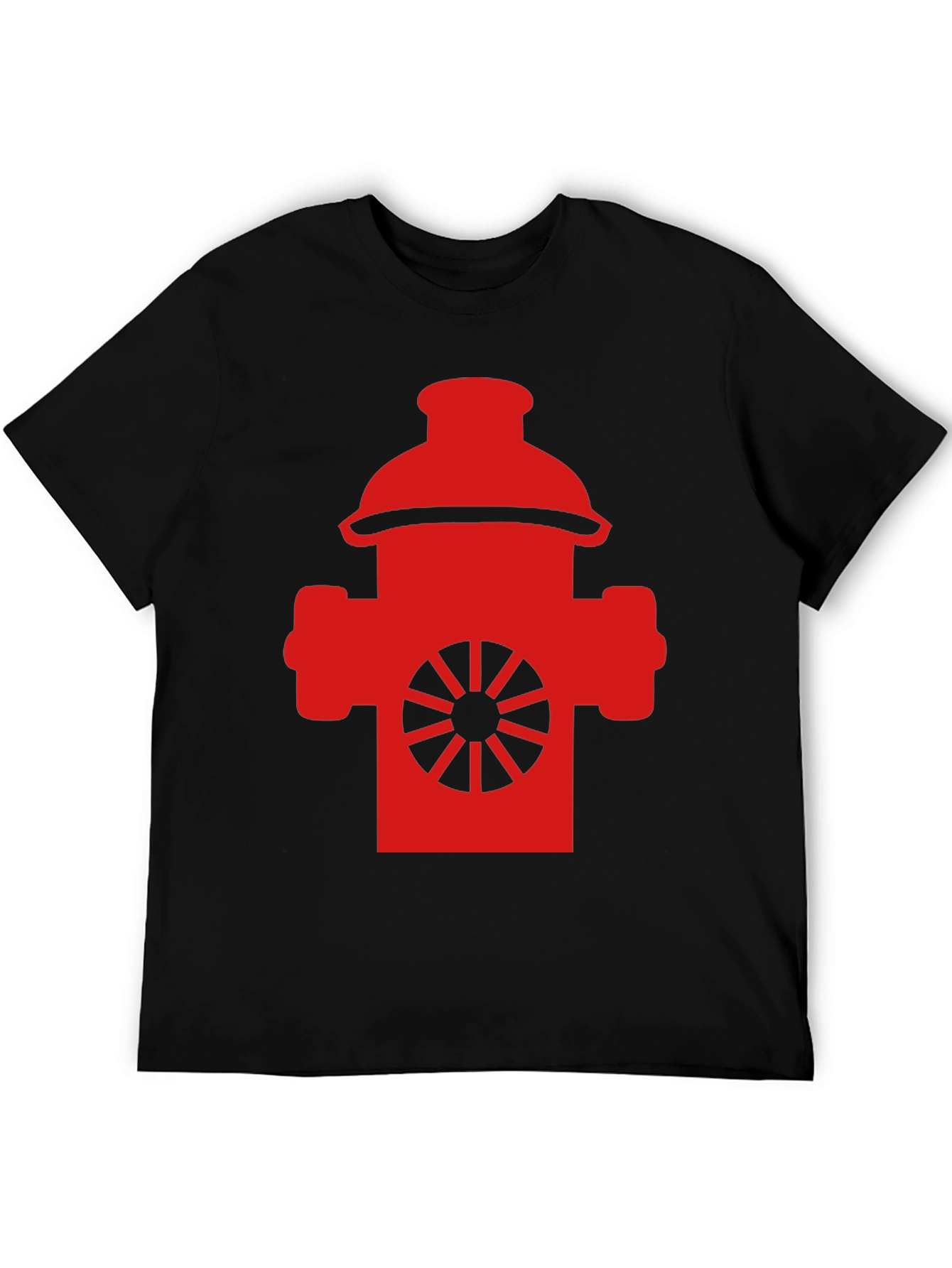 Fire Hydrant Graphic Tee - Black Cotton Blend