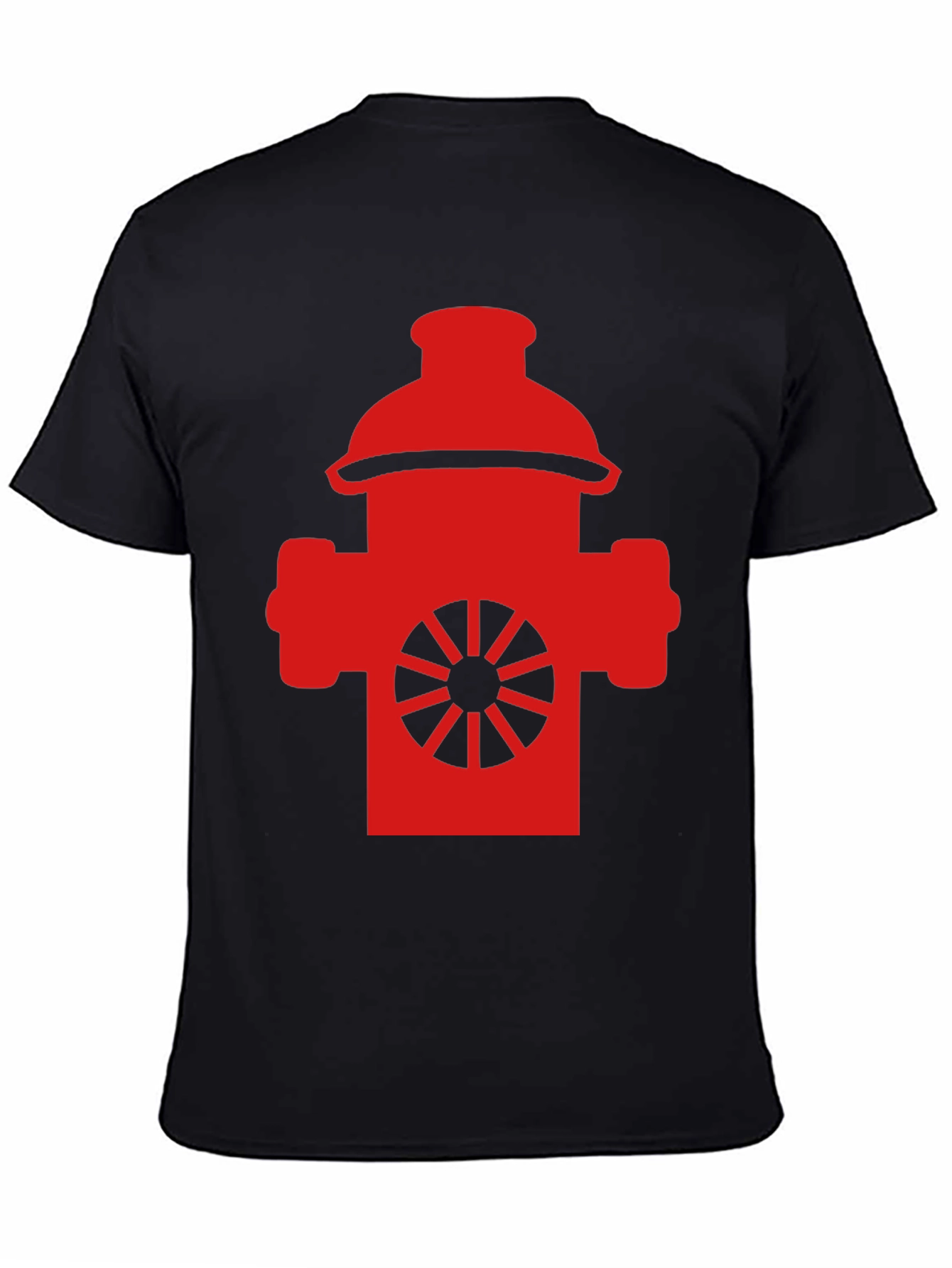 Fire Hydrant Graphic Tee - Black Cotton Blend