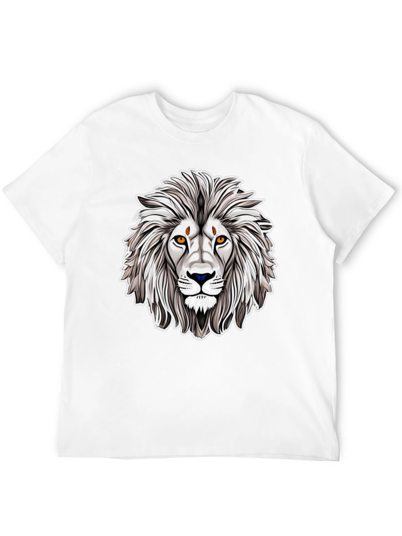 Lion Graphic Black T-Shirt - Cool Animal Tee