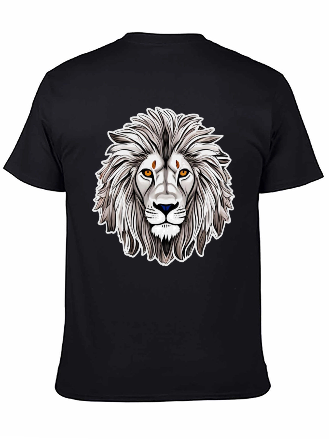 Lion Graphic Black T-Shirt - Cool Animal Tee