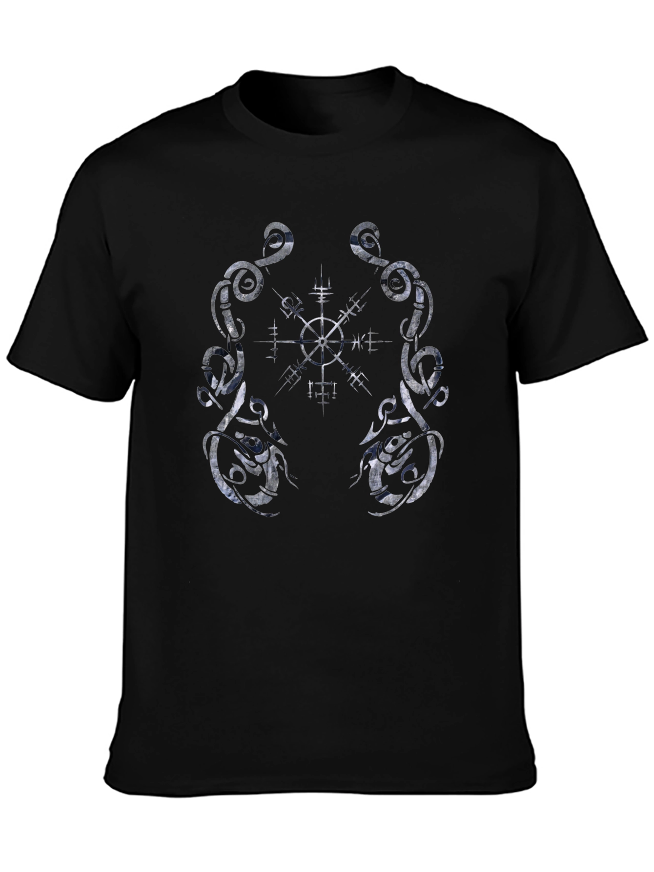 Helm of Awe Viking Symbol Black Tee