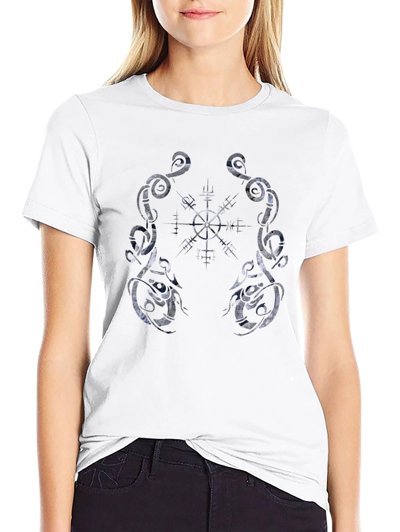 Helm of Awe Viking Symbol Black Tee