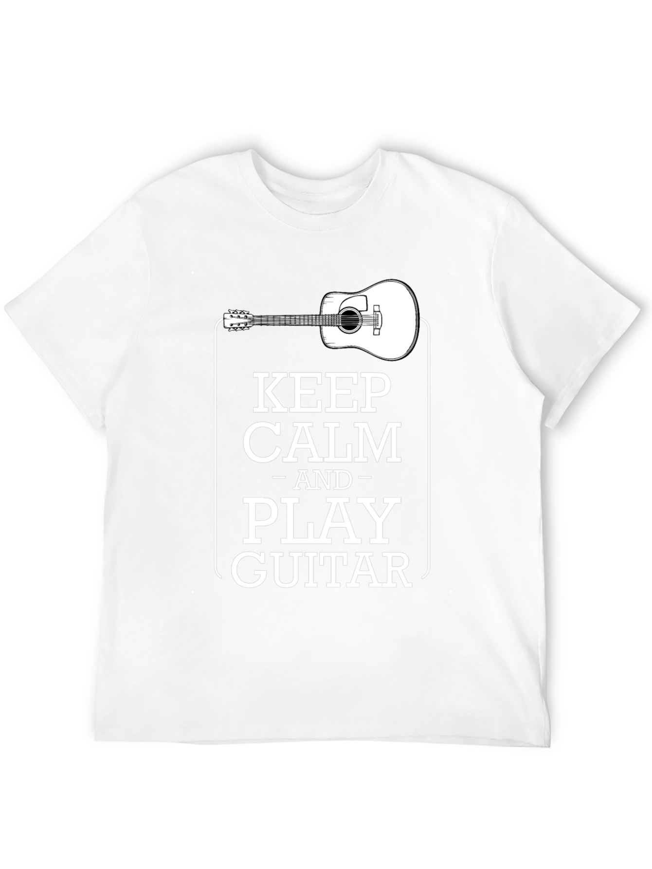 Keep Calm and Play Guitar Graphic T-Shirt