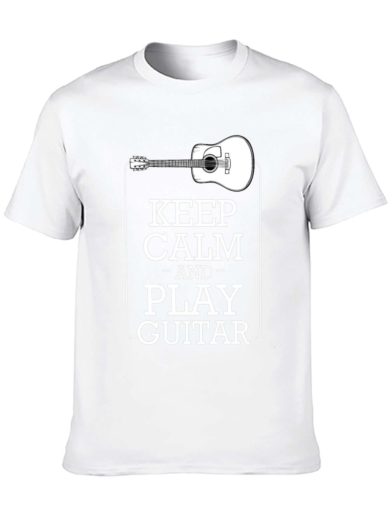 Keep Calm and Play Guitar Graphic T-Shirt