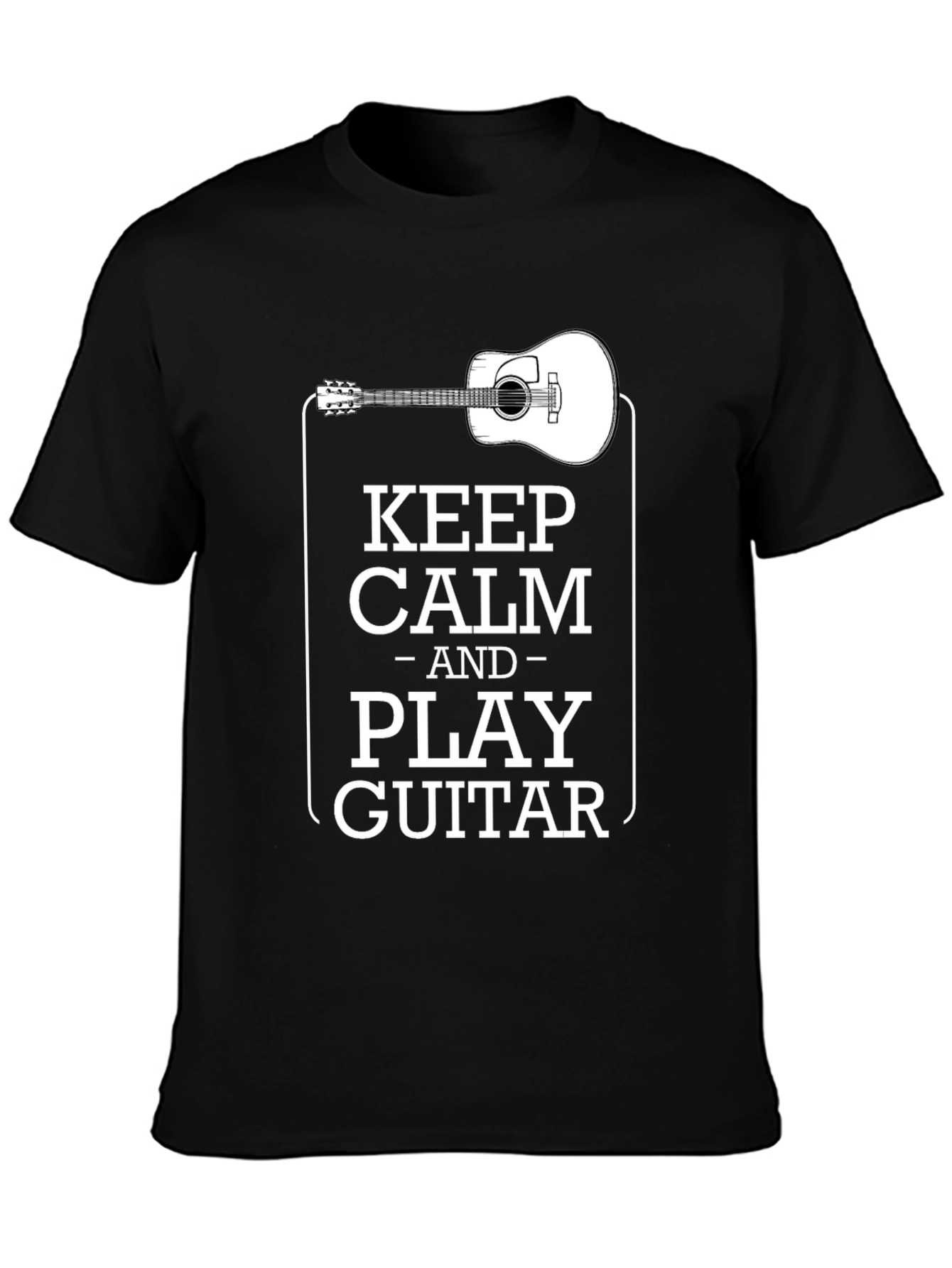 Keep Calm and Play Guitar Graphic T-Shirt