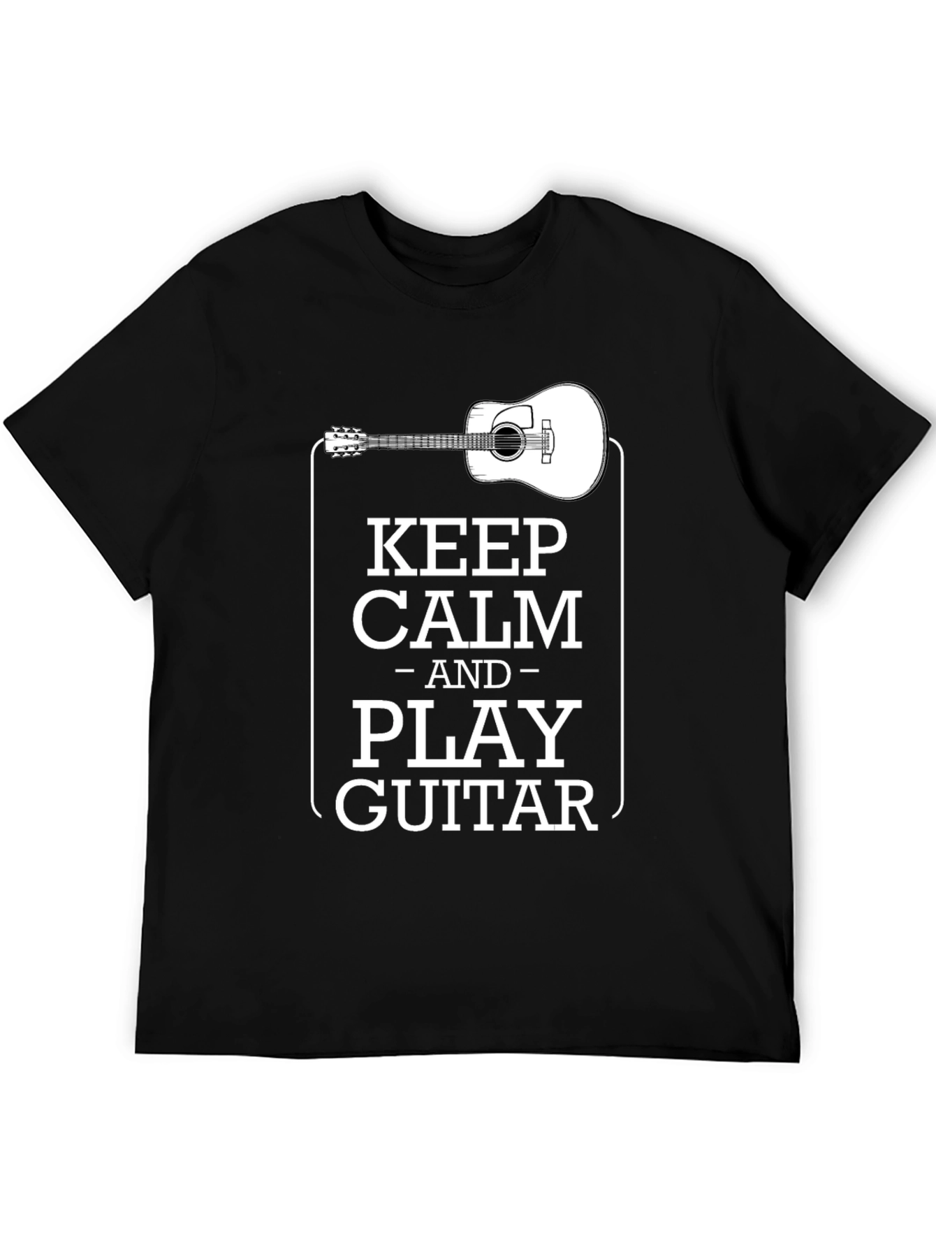 Keep Calm and Play Guitar Graphic T-Shirt