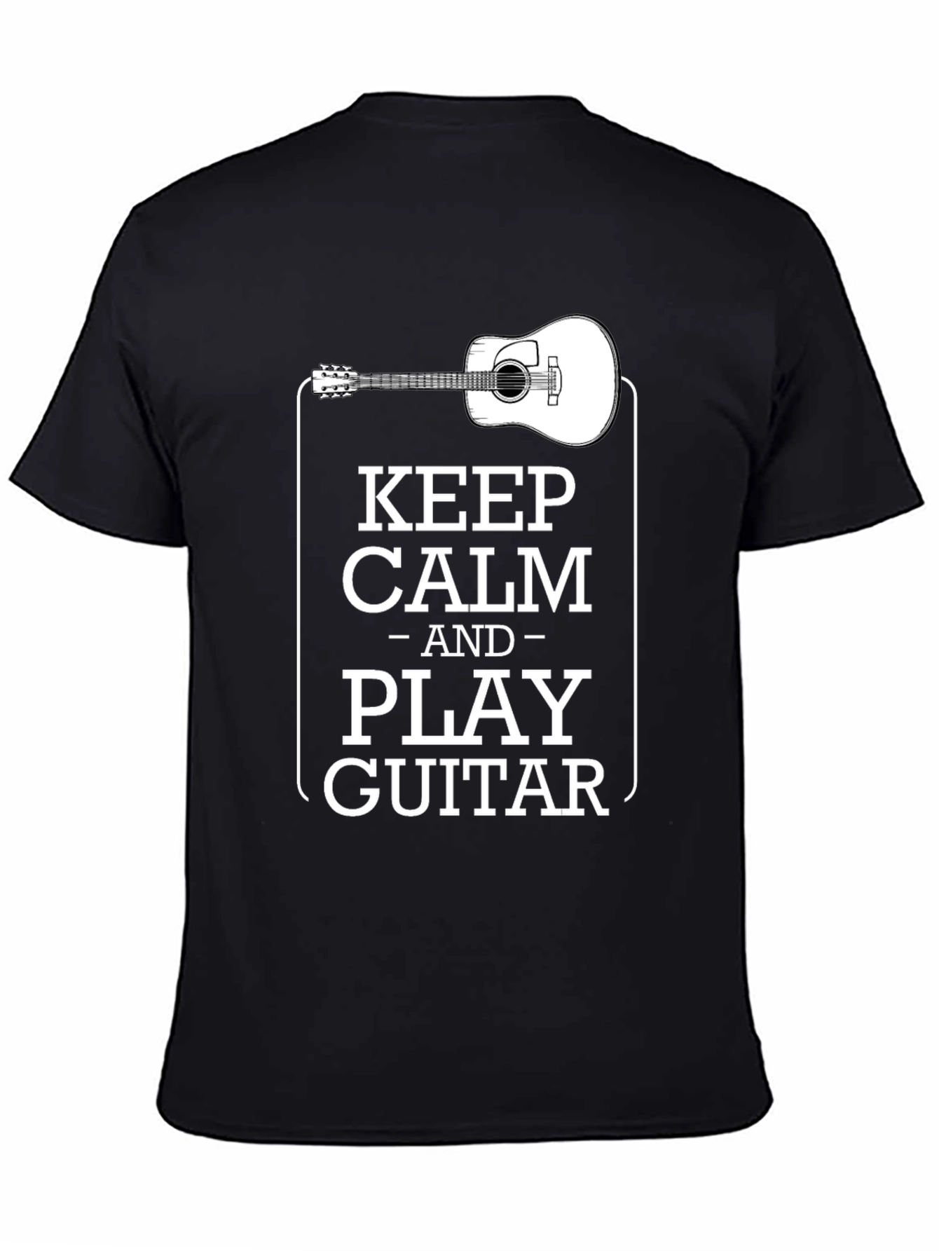 Keep Calm and Play Guitar Graphic T-Shirt
