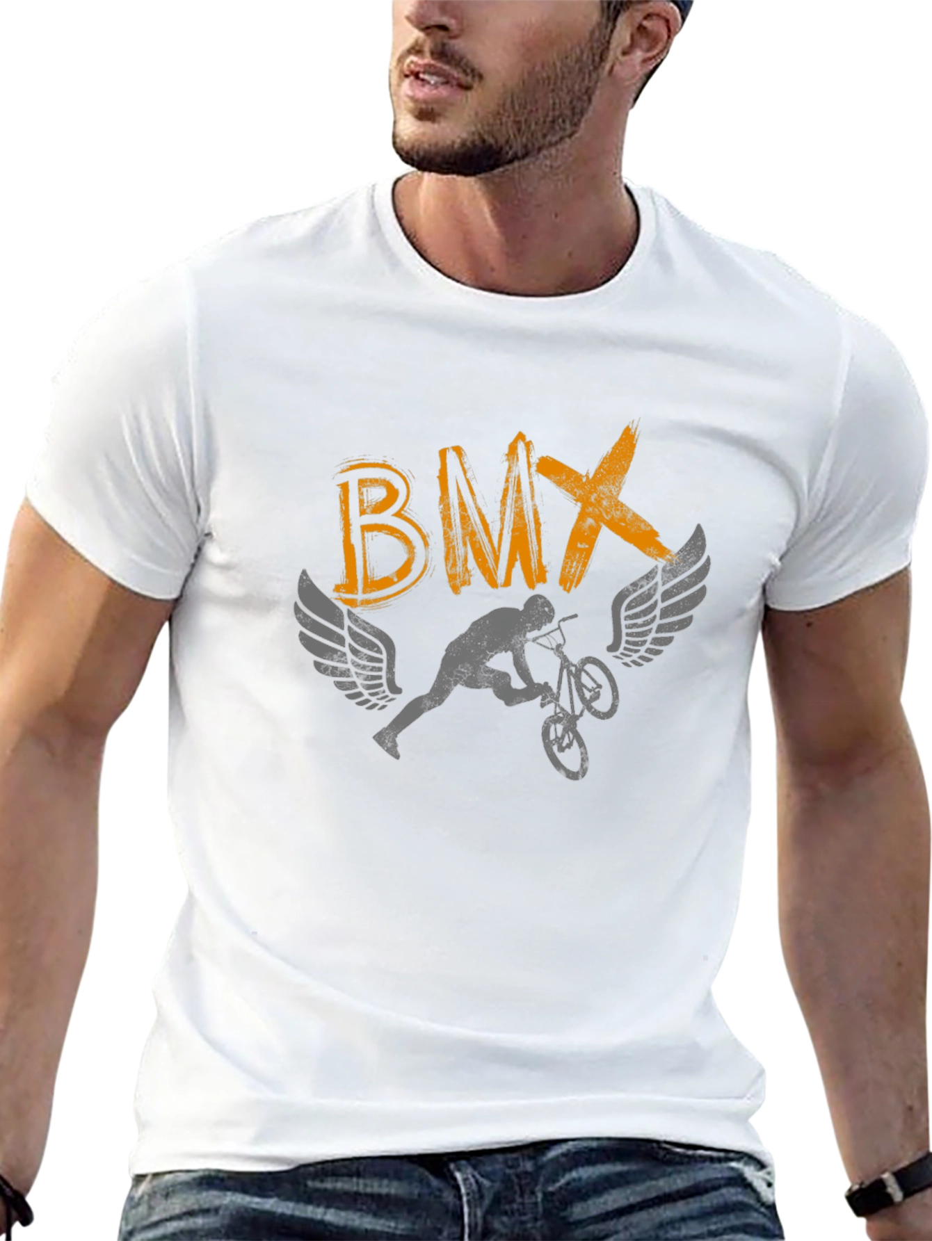 BMX Winged Rider Graphic T-Shirt