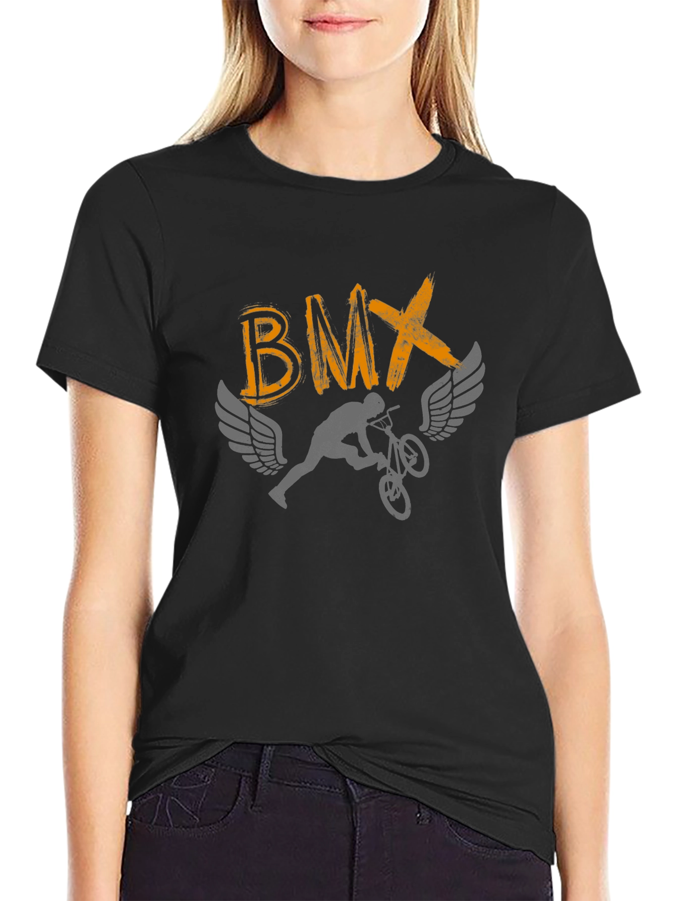 BMX Winged Rider Graphic T-Shirt