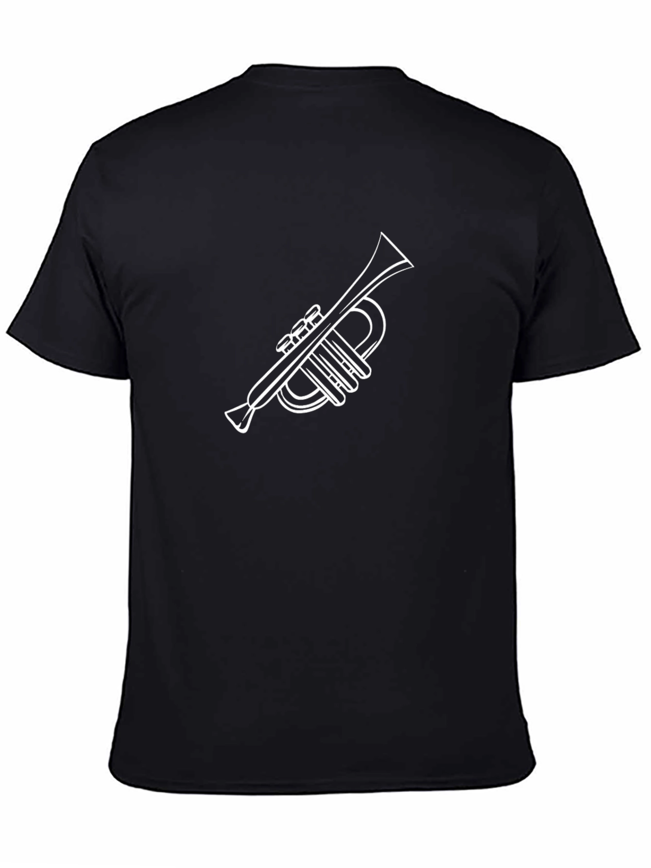 Trumpet Graphic Black T-Shirt - Music Lover Tee