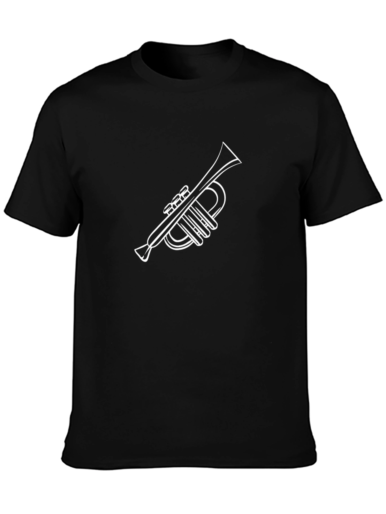 Trumpet Graphic Black T-Shirt - Music Lover Tee