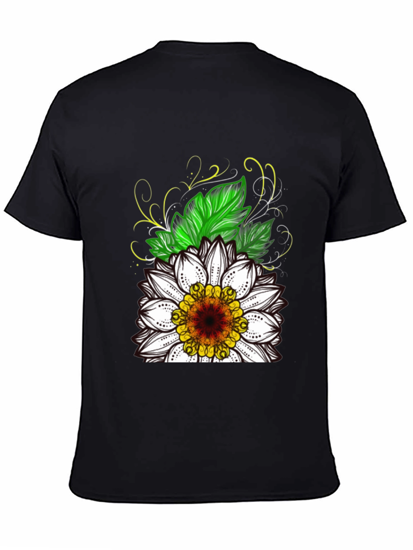 Sunflower Graphic Black T-Shirt