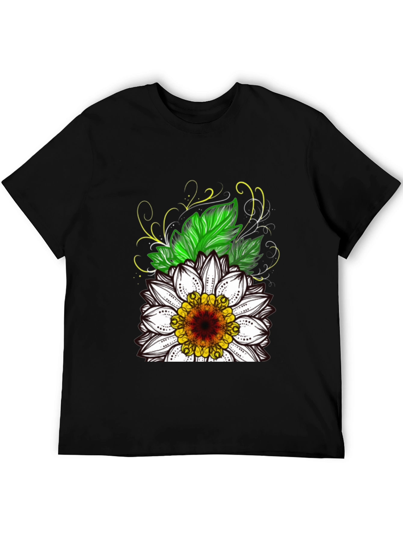 Sunflower Graphic Black T-Shirt