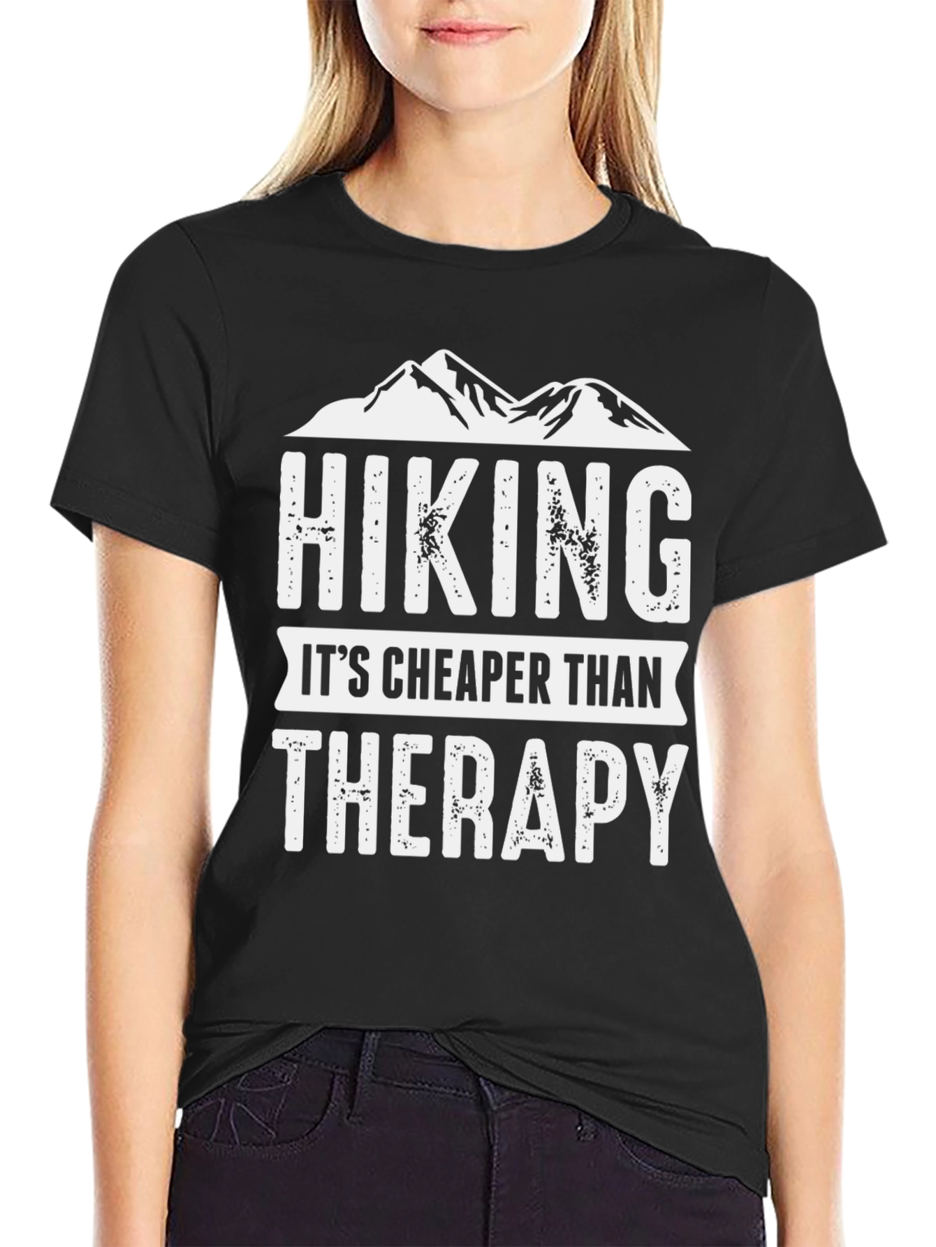 Hiking Cheaper Than Therapy Graphic Tee