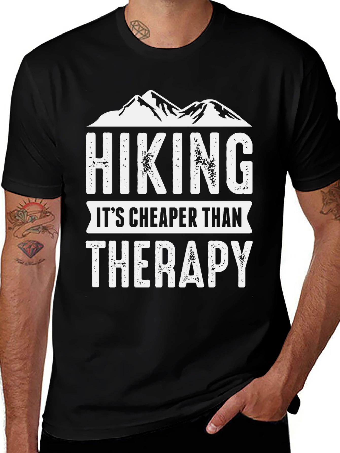 Hiking Cheaper Than Therapy Graphic Tee