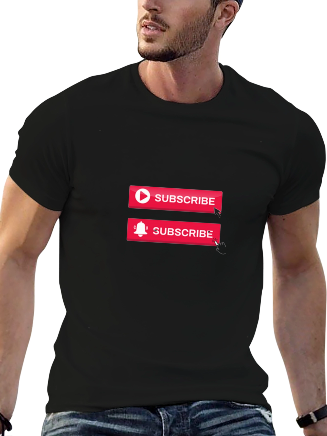 Subscribe Graphic Black T-Shirt