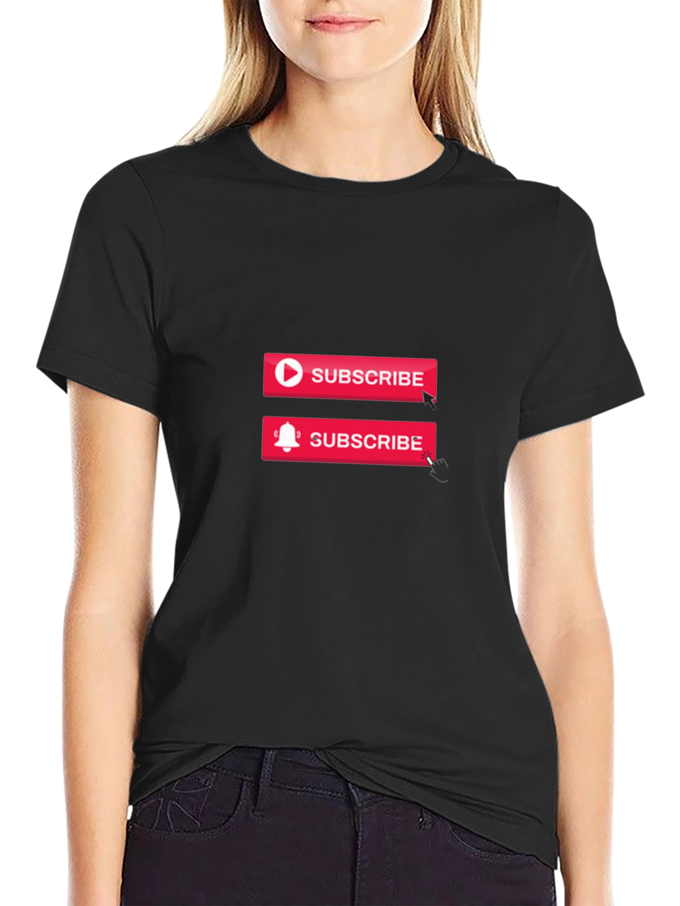 Subscribe Graphic Black T-Shirt