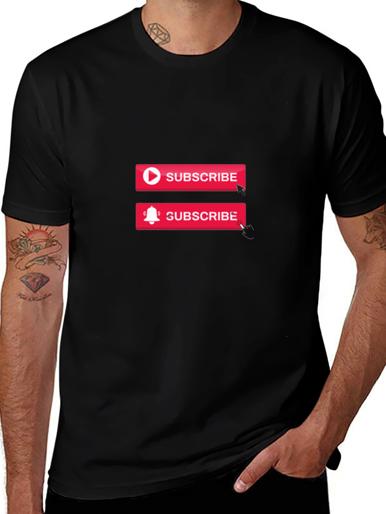 Subscribe Graphic Black T-Shirt