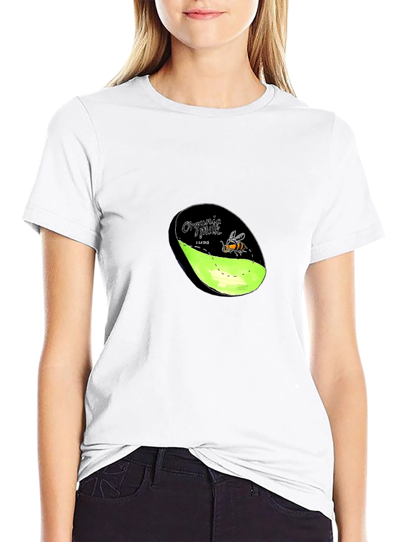 Organic Milk Bee Graphic T-Shirt