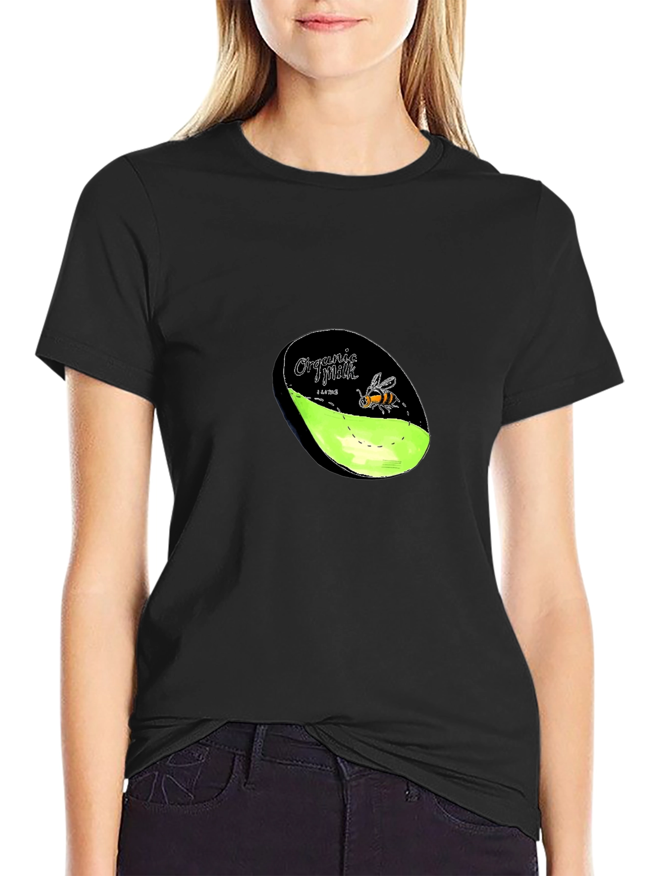 Organic Milk Bee Graphic T-Shirt